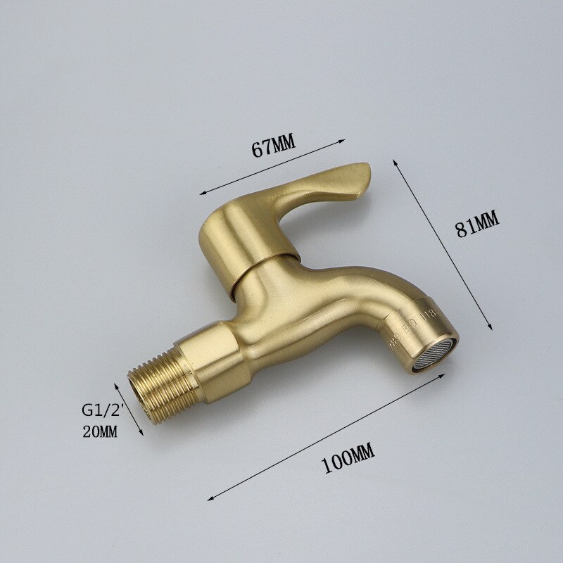 1PC Brass Outside Tap Washing Machine faucet Toilet Bibcocks Decorative Outdoor Garden Faucet 1/2' or 3/4': G