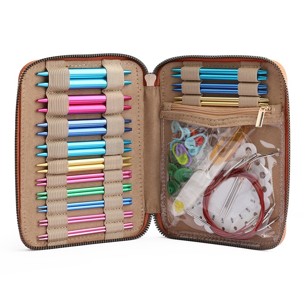 Circular Knitting Needles Set Interchangeable Crochet Needles CircularCircular Sweater Kit for Crochet Patterns Weaving Craft