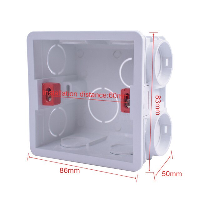 EU Standard, Wall Round Mounting Box, Internal Cassette, Wiring Box, White Back Box For EU Switches and Sockets: Mounting box 3