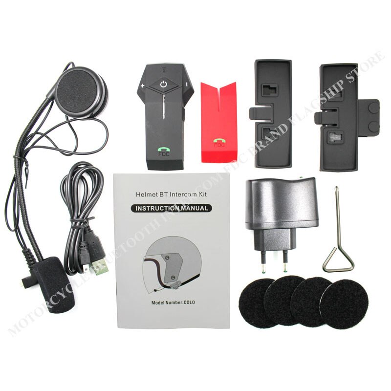 Rode freedconn 1000m colo motorfiets motorhelm bluetooth intercom headset ondersteuning nfc-technologie