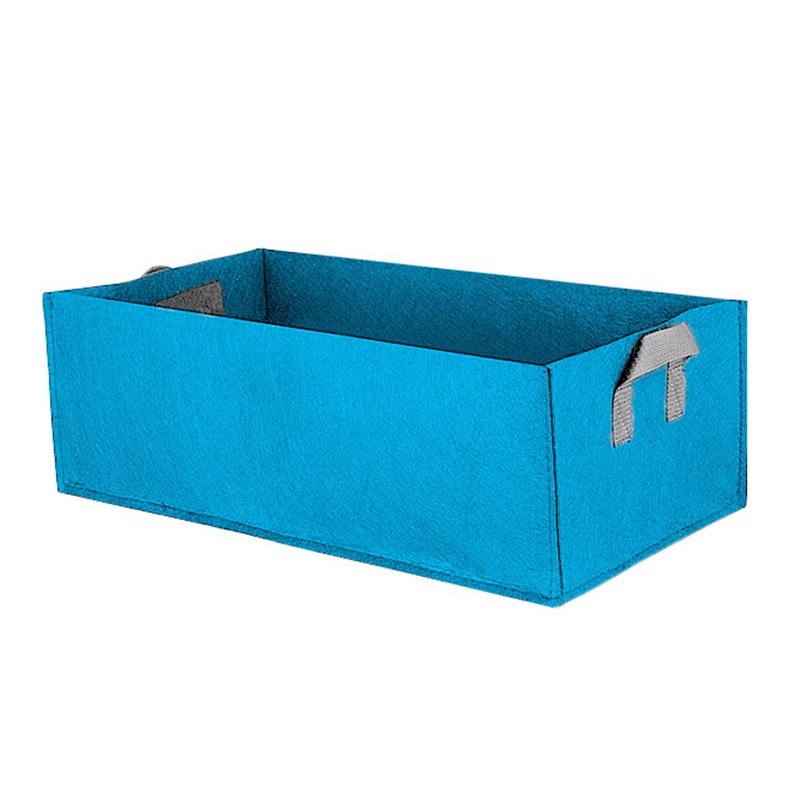Grow Bag Tuin Bed Anti-Corrosie Outdoor Plantaardige Planter niet-geweven Stof Zaailing Gallon Boom Handvat Rechthoek Aardbei