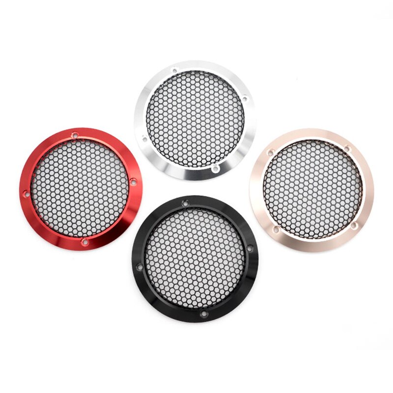 2 STUKS 3.5 "Auto Speakers Aluminium Mesh Cover 3.5 Inch Midrange Speaker Grill Aluminium Speakers Cover Metalen Bescherming Beschermende