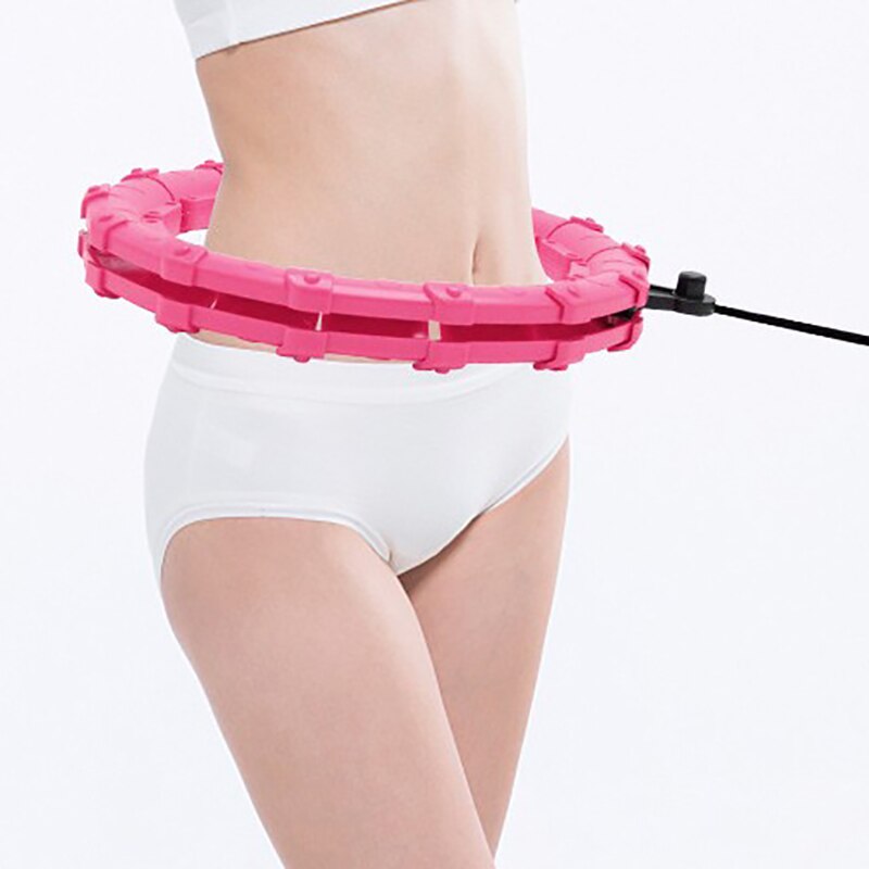 Fitness Sport Hoop Smart Upgrade Intelligente Sport Hoop Einstellbar Dünne Taille Übung Gym Hoop Fitness Ausrüstung Home Training: Rosa