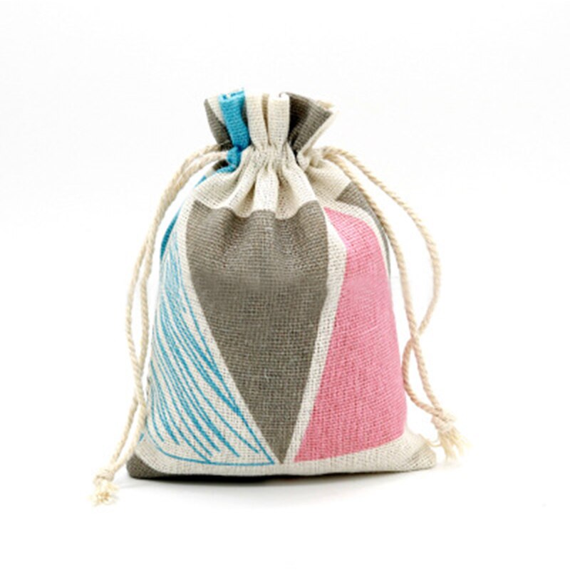 Handmade Cotton Linen Storage Package Bag Drawstring Bag Small Coin Purse Travel Women Small Cloth Bag Christmas pouch