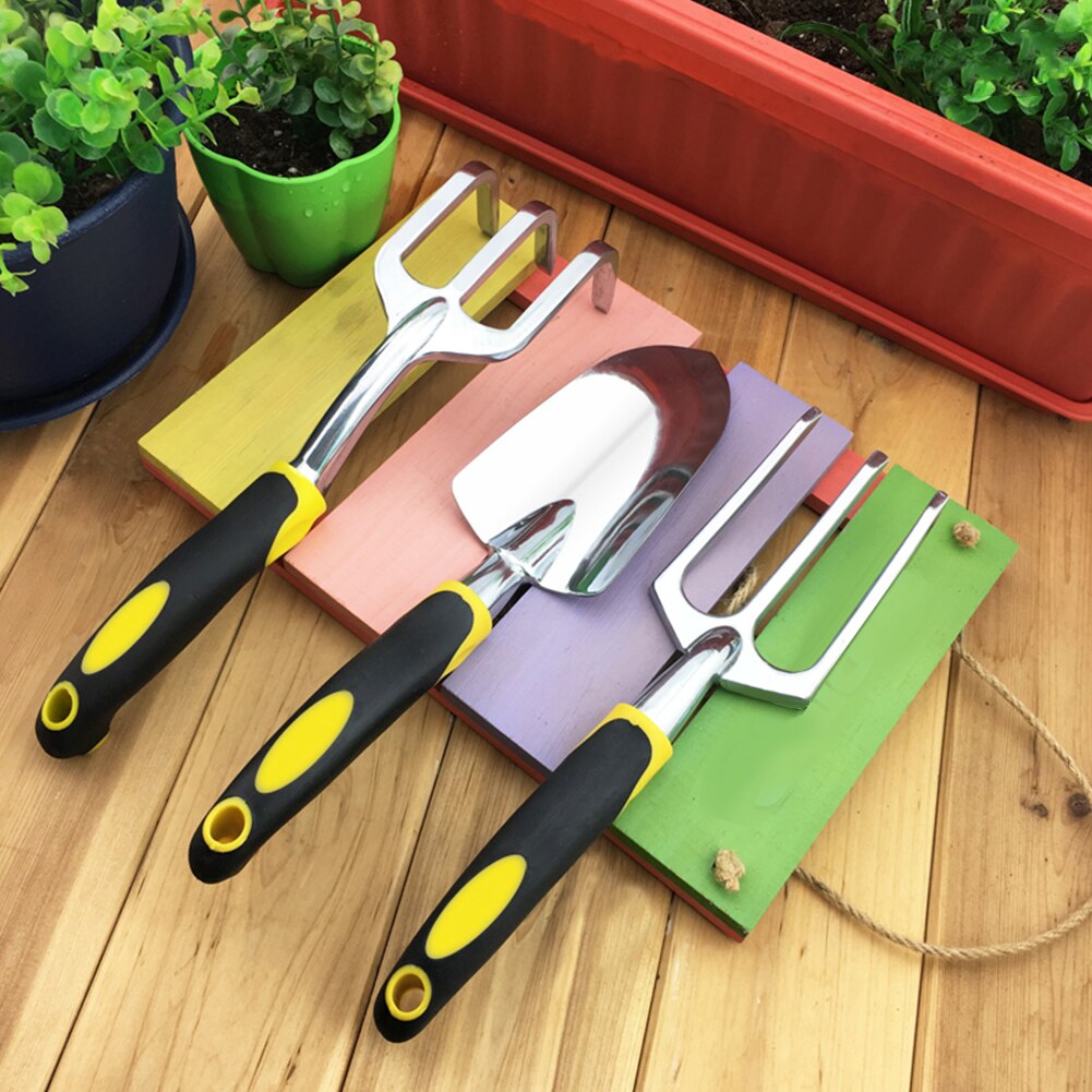 3pcs Gardening Tool Set Balcony Home-grown Mini Digging Suits Three-piece Shovel Rake Garden Tools Combination