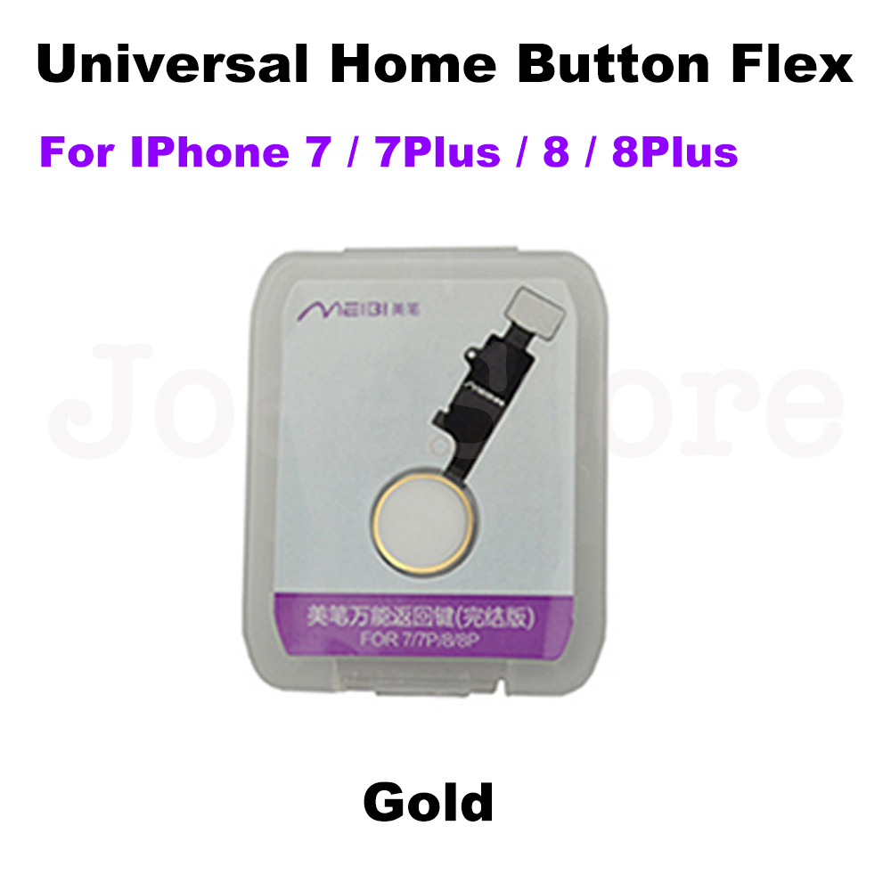 Botón de inicio flexible para IPhone 7, 7Plus, 8, 8Plus, SE2020, llave principal Universal, funciones de retorno trasero, Cable conector sin ID táctil: Oro