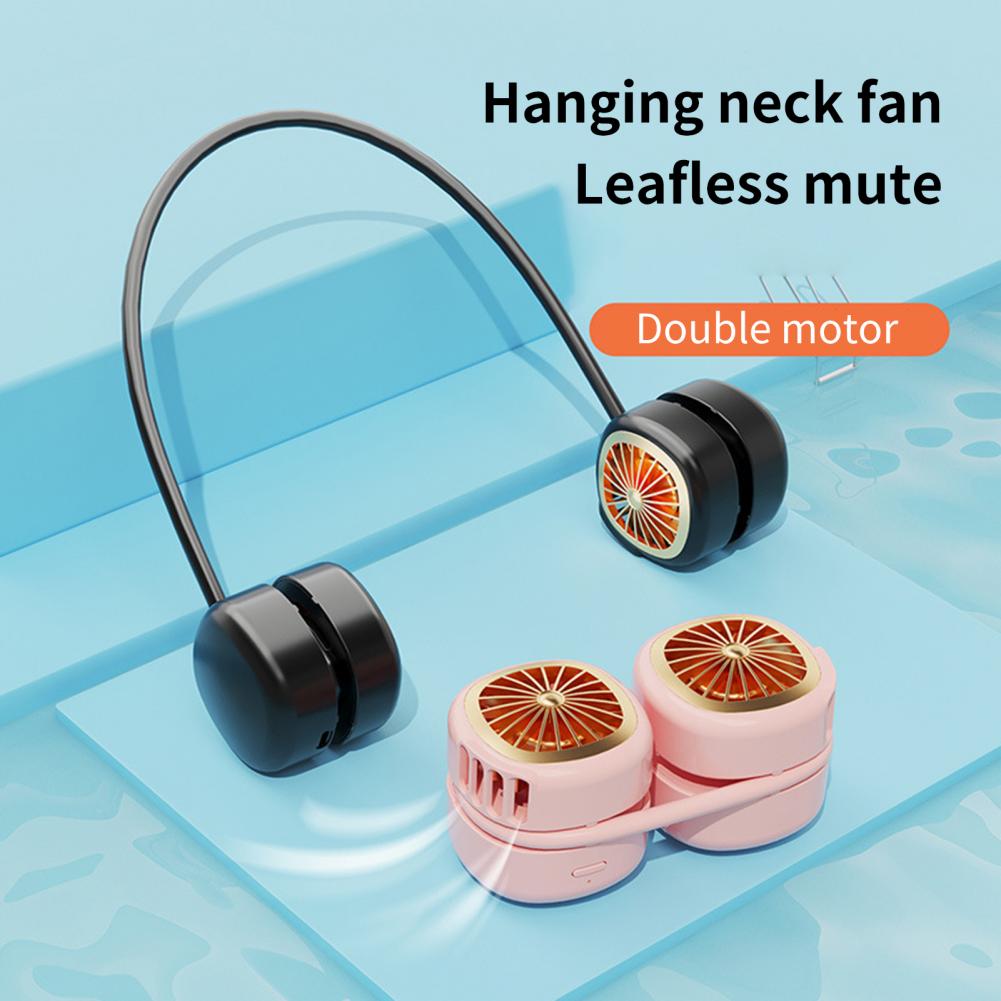 Opknoping Nek Fan Bladeless Low Noise Mini Fan Usb Opladen Draagbare Ventilator 3 Niveaus Aanpassing Folding Pocket Ventilator Voor Outdoor
