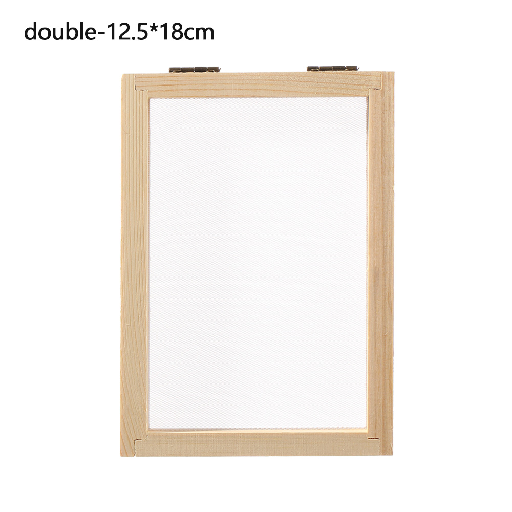 9 Size Paper Making Mould Frame DIY Papermaking Paper Making Screen Learning Wood Handcraft Wooden Mesh Mold: double-12.5x18cm