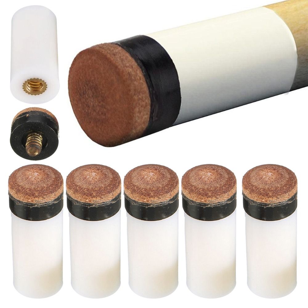 5 stk./pakke 10/11/12/13mm stk. billard-udskiftningssæt, poolkøspidser, billardkøstikdåser, påskruningsspidser til snooker