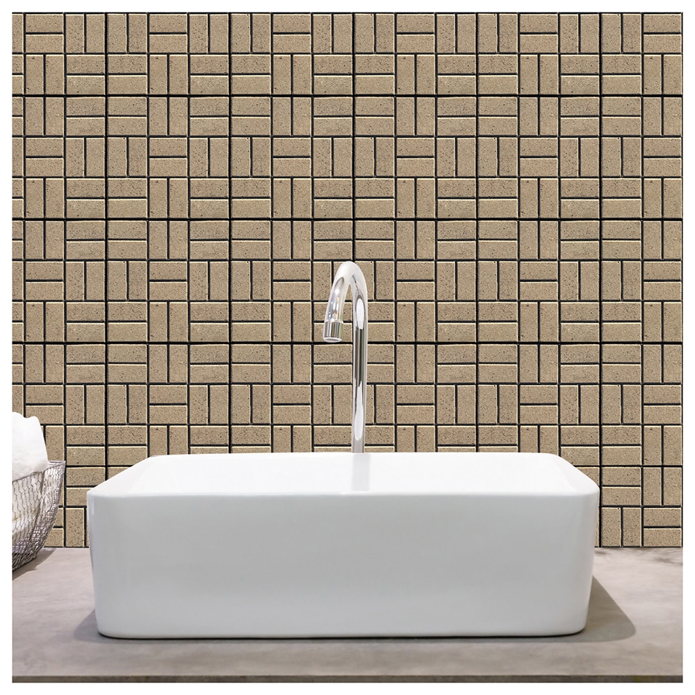 3D Grain Brick Wall Stickers Square Mosaic Stick Tile DIY Arts Crafts Making Home Decoration Material: 1