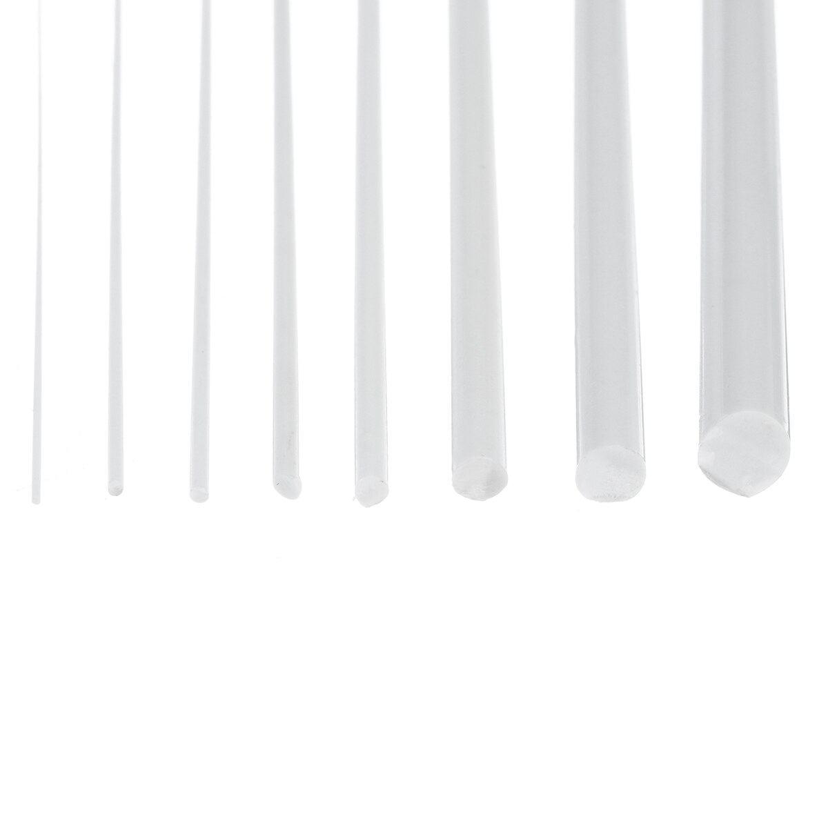 10pcs ABS round solid rod plastic white welding rod DIY house sand table model building stick tool