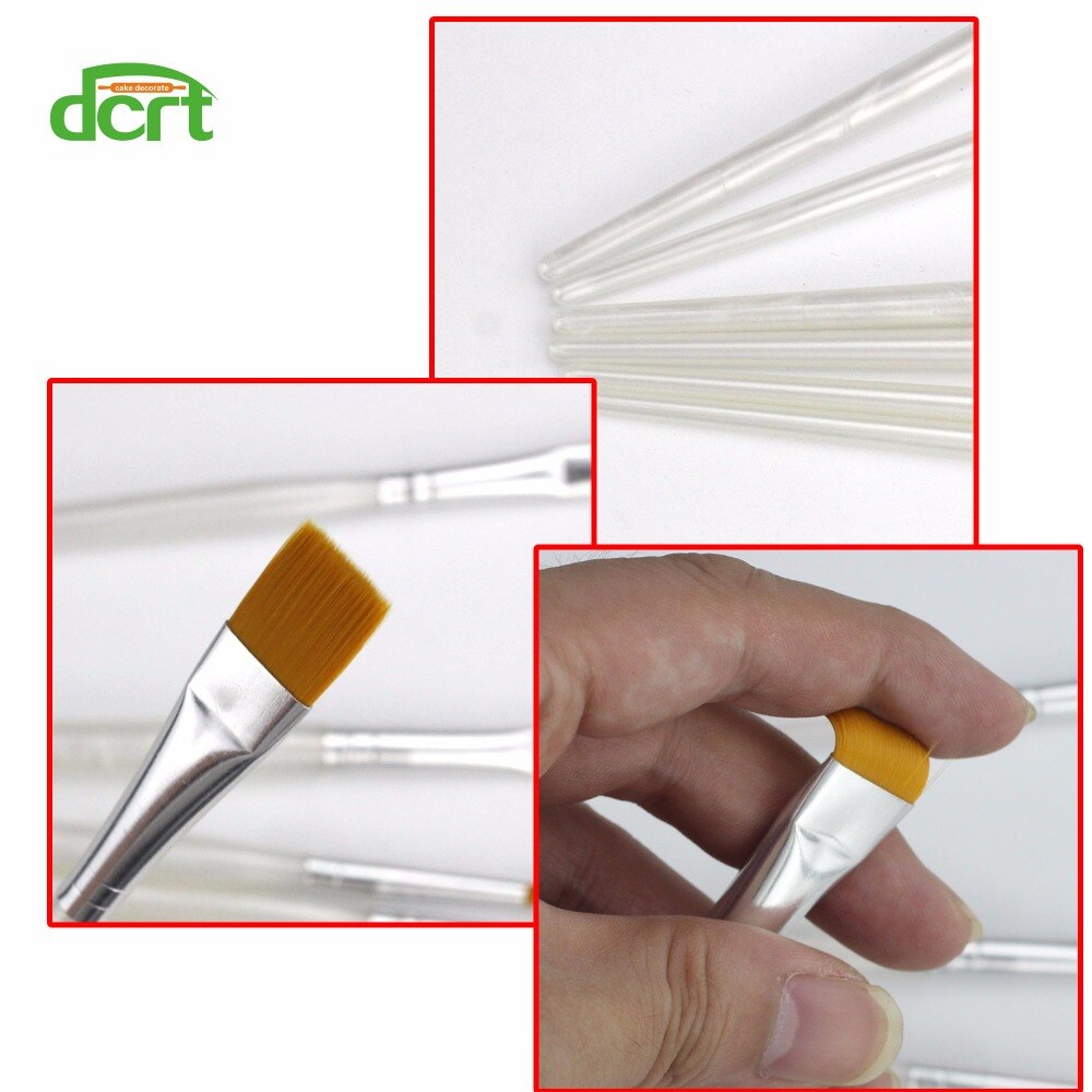 6 stks/set Nylon DIY Cake Decorating Schilderen pen Sugarcraft Bakken Gebak Gereedschappen taart Borstel