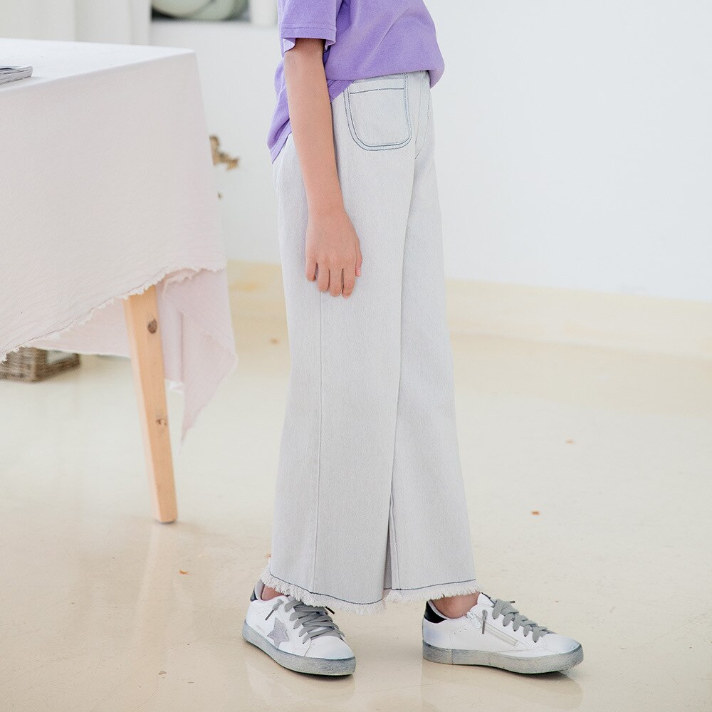 Spring Girls Pants Kids Wide Leg Jeans for Girls Casual Baby Girls Pants, #8451