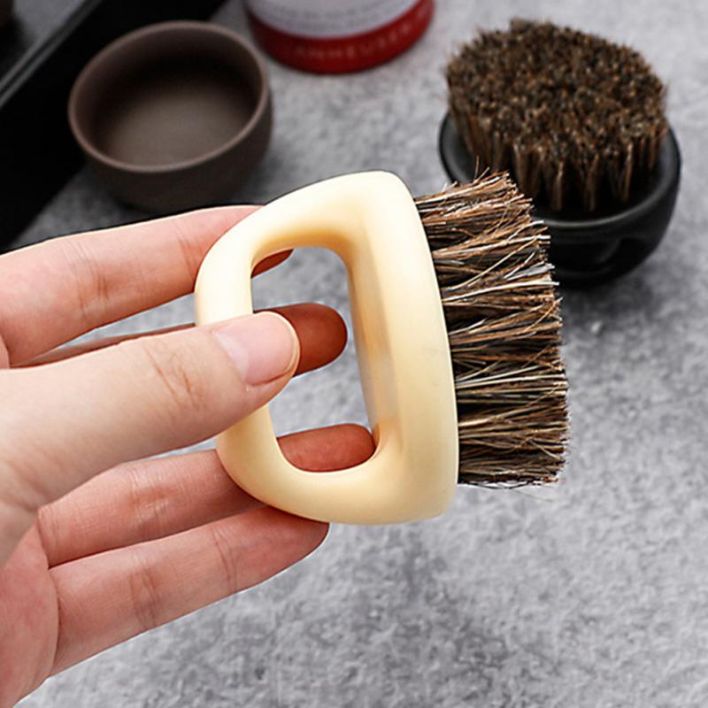 Peine de para hombre, cepillo de afeitar para Barbero, aparato de limpieza de barba Facial, herramienta de afeitado, cepillo de afeitar con mango