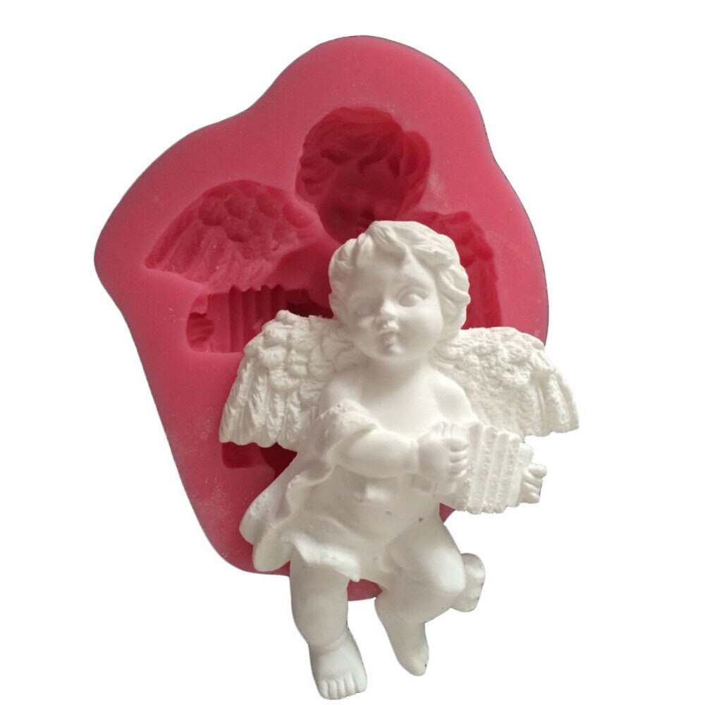DIY Cupid Angel Clay Sculpture Silicone Mold 3d Wall Panel Concrete Molds