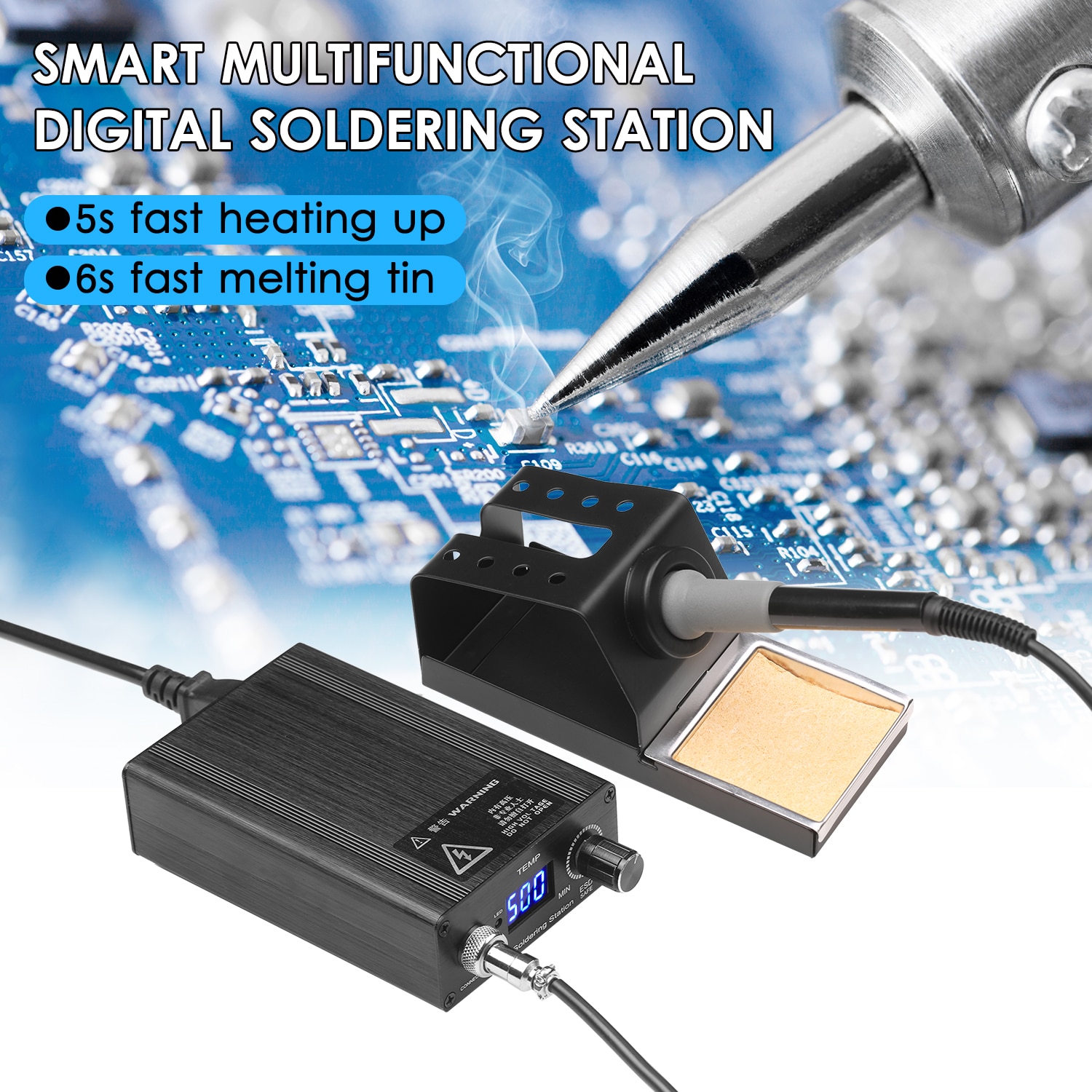 75W Smart Multifunctional Digital Soldering Station Soldering Iron Kit Electric Soldering Iron for Phone PCB IC Welding