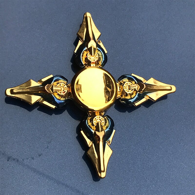 Zink-legierung Fidget Spinner Metall Tri Zappeln Hand Spinner Finger Fokus Spielzeug Glatte Galvanisieren Hybrid Lager Spielzeug Für Kinder: 9