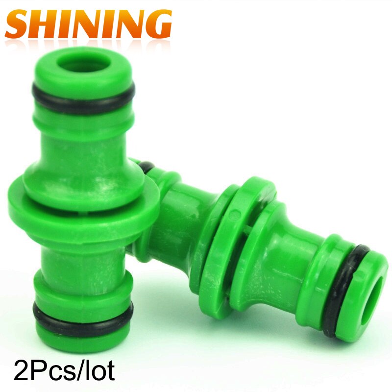 2pcs/lot Compatible 2-Way Quick Connector Garden Watering Car Washing Accessories Water Hose Pipe Two-Way Interchange Connectors