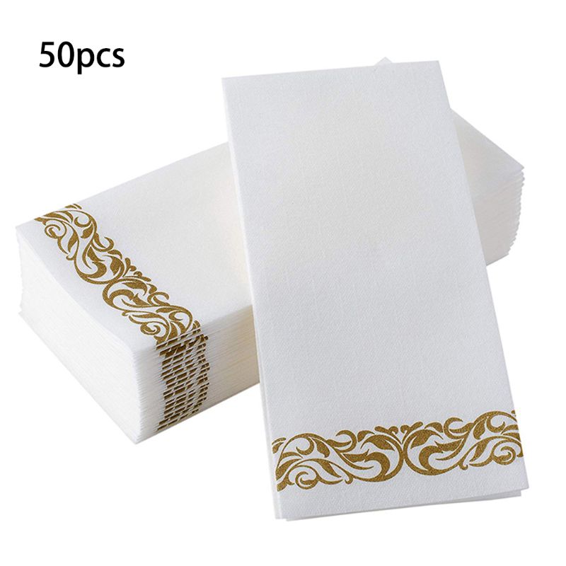 Essuie-mains jetables et serviettes de salle de bain décoratives | Serviettes en papier doux et absorbant pour la cuisine, les fêtes