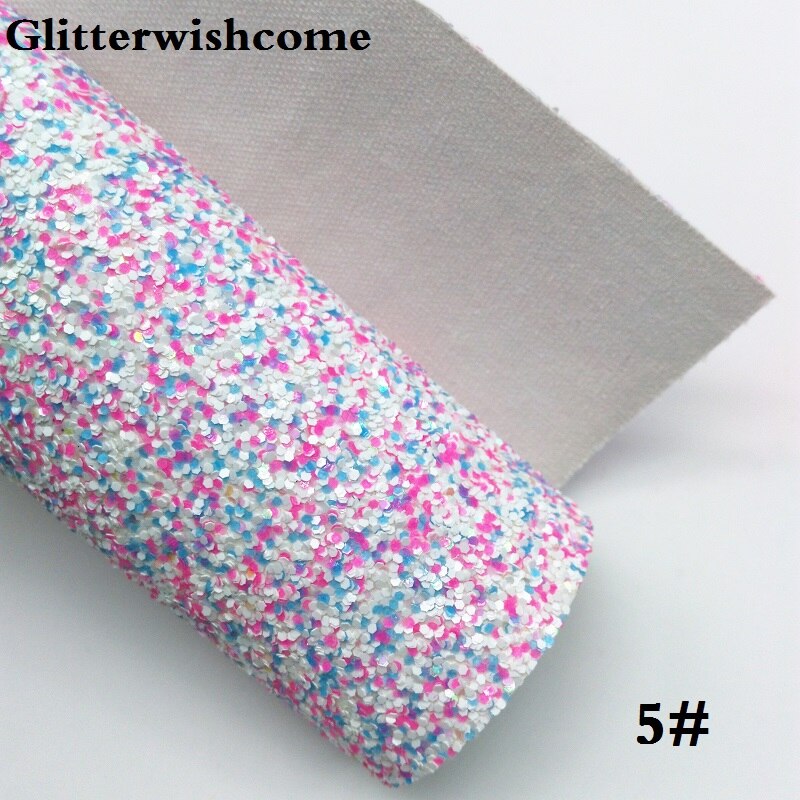 Glitterwishcome 21 x 29cm a4 størrelse vinyl til buer chunky glitter læder stof vinyl til buer , gm075a