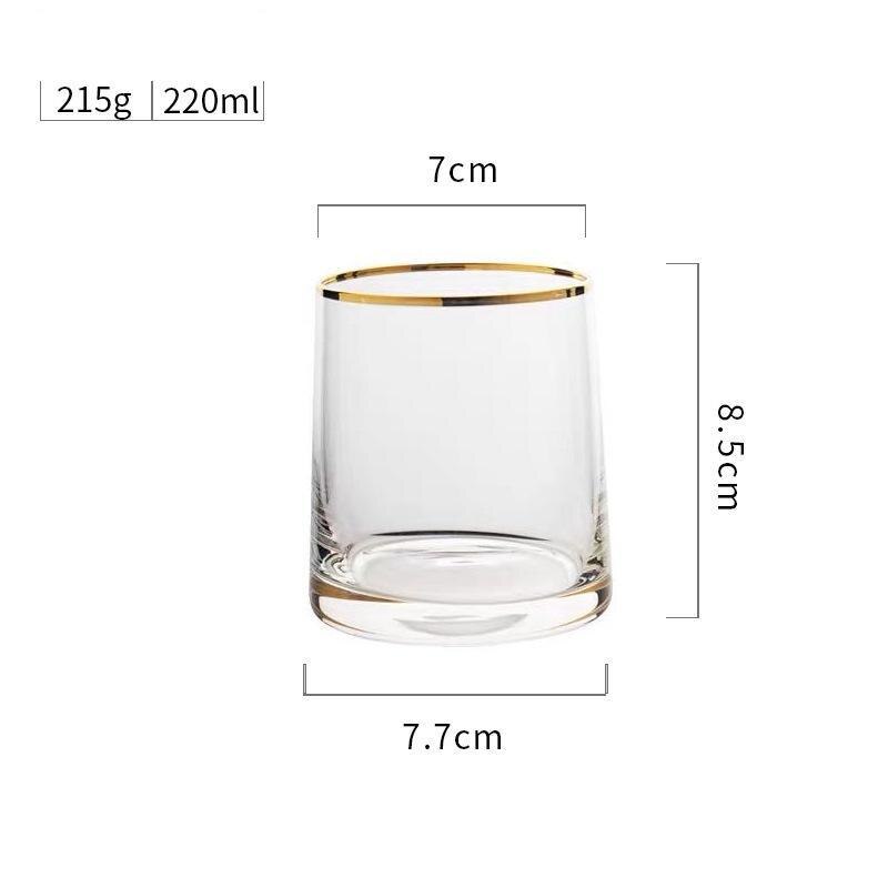 Japanese style wine glass colorful whiskey glass household thick bottom ion plating craft beer glass juice cup: 05