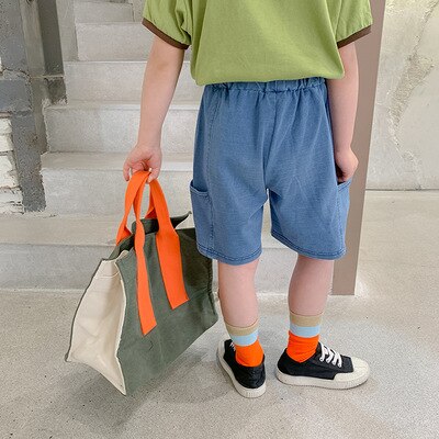 Kinderen Denim Shorts Mode Zomer Baby Jongens En Meisjes Solid Casual Korte Broek Peuter Broek Shorts Jeans 2-7Y