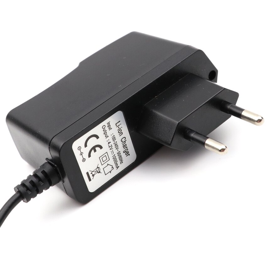 Ac-oplader Adapter DC 4.2 V 1A LED Zaklamp Charger US/EU Plug Voor 3.7 v ion 26650 18650 Batterij Zaklamp