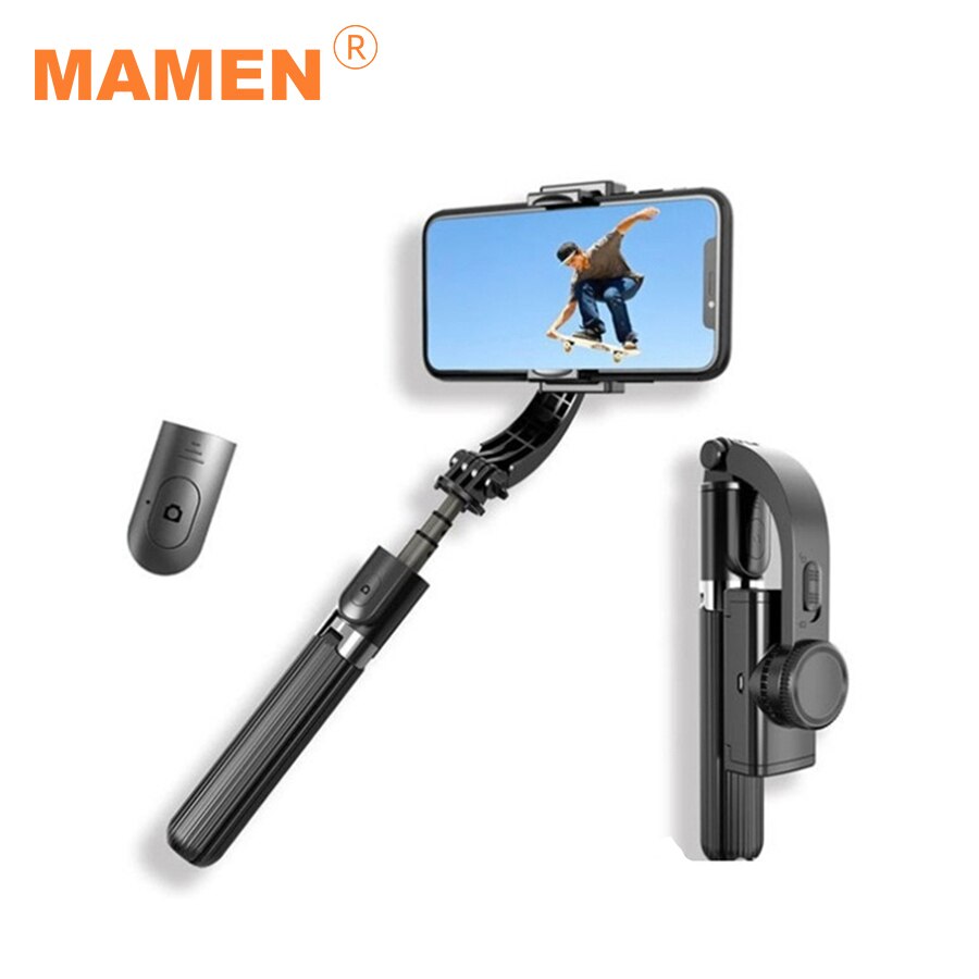 Mamen L08 Telefoon Hand Stabilizer Selfie Stok Statief Met Bluetooth Afstandsbediening Voor Ios/Android Smartphones Universele