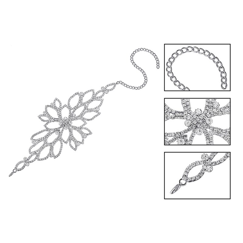 Mecresh dama kryształowa bransoletka kwiat ślubny haftowana bransoletka i bransoletka ślubna biżuteria zaręczynowa