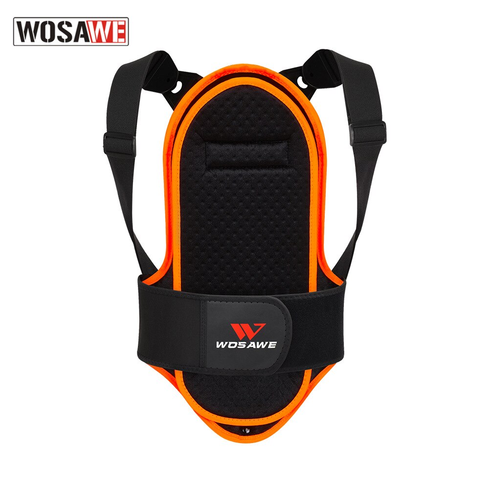 Wosawe colete infantil esportivo, protetor corta-vento para costas snowboard skate ski suporte corporal colete infantil mtb