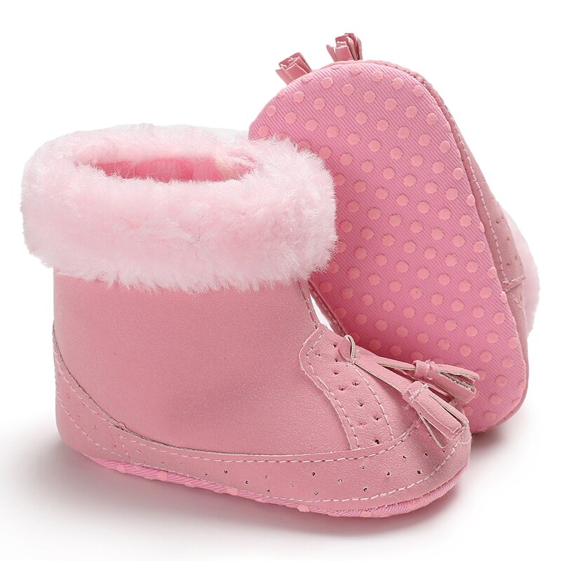 Del bambino Della Ragazza del Ragazzo Stivali Da Neve Stivaletti Invernali Infantili Del bambino Appena nato Scarpette da culla 0-12 m: Colore rosa / 13-18 mesi