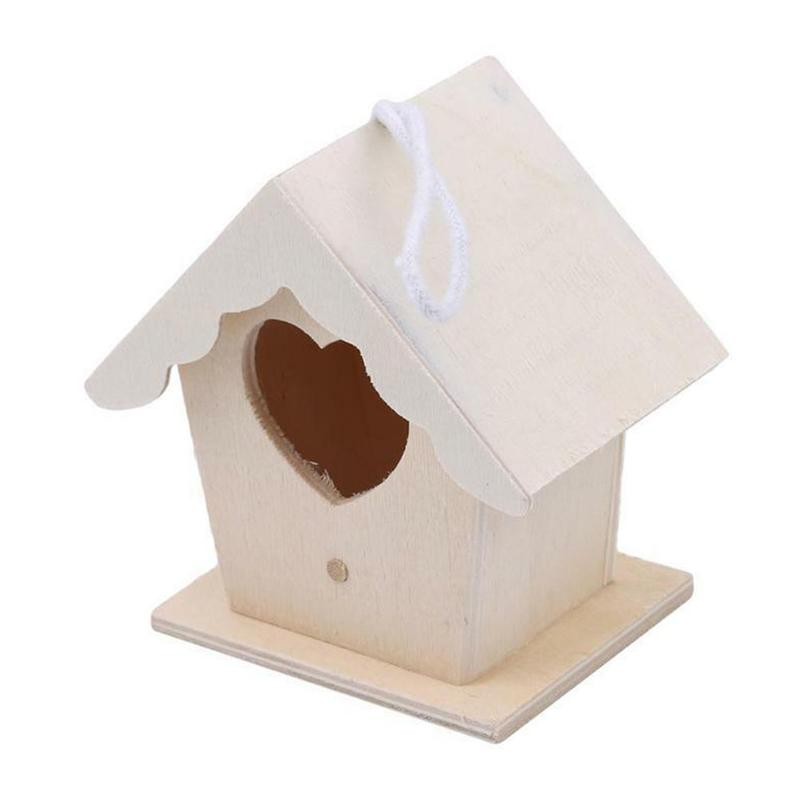 Wood Outdoor Bird Birdhouse Bird Box Handmade Wooden Outdoor Birdhouse Box Yard Hanging Pet Crafts Garden Products M7Q2