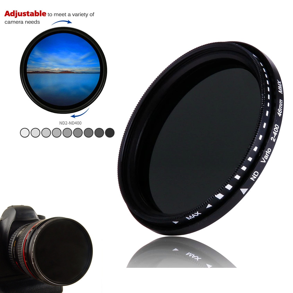 Fader Variable ND Filter Adjustable ND2 to ND400 Neutral Density 37 40.5 43 46 49 52 55 58 62 67 72 77 82 86 mm