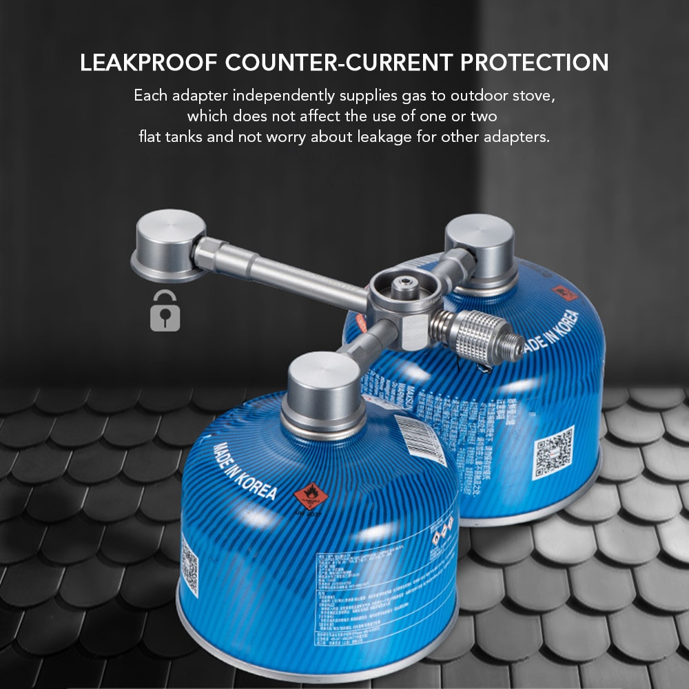 Multifuntional Gas Burner Cartridge Head Conversion Adapter Nozzle Flat Tank Convertor Aluminum Alloy Gas Stove Adapter