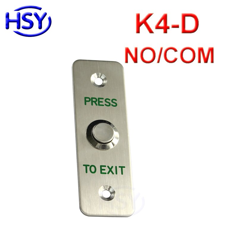 HSY Access Control Exit Button Push Switch Door Release Buttons Open Electronic Gate Lock: K4-D