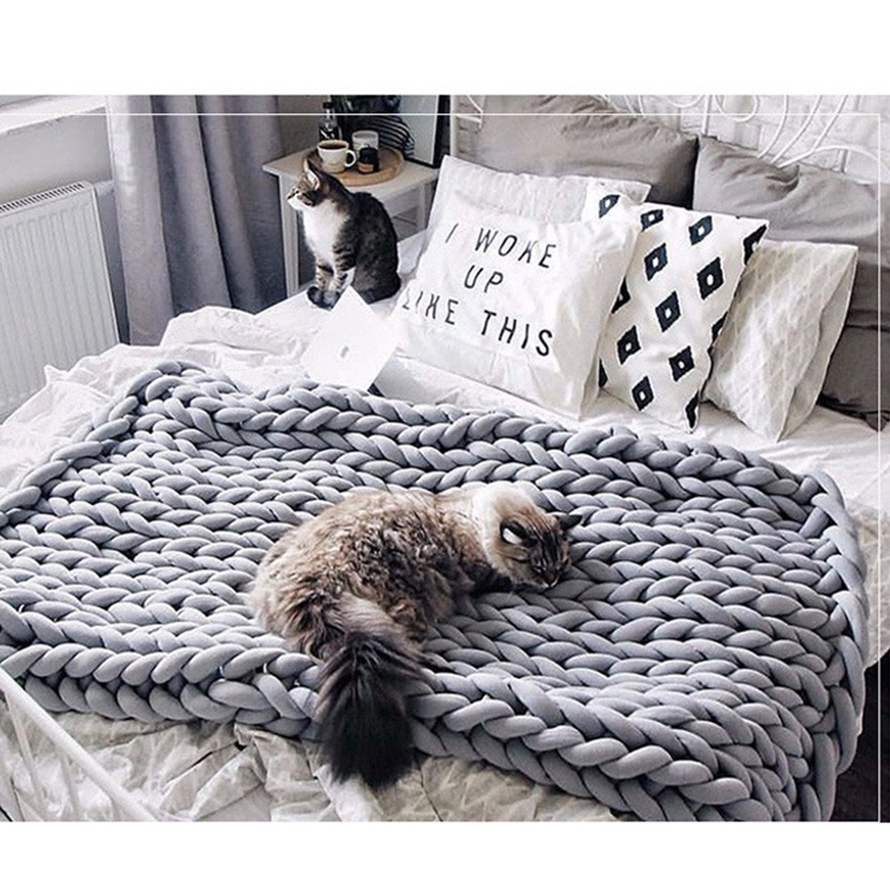 100g groft garn tykt super tykt garn strikkegarn roving spindingarn til gør-det-selv tæpper pudefremstilling