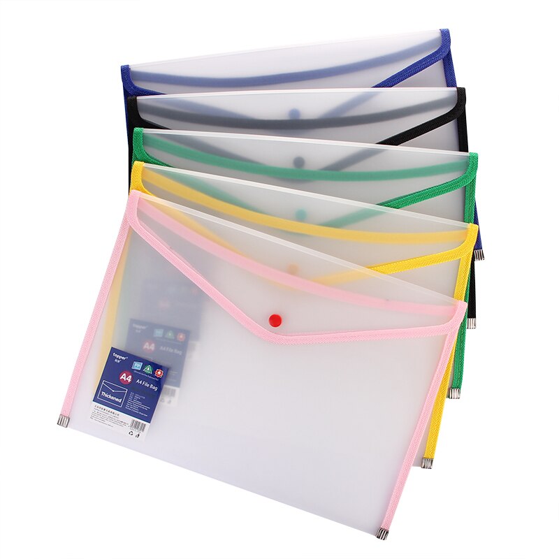 File folder A4 storage bag transparent pocket PP file bag originality folder school office stationery support zipper bag pvc bag