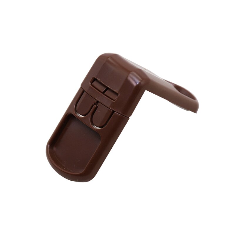Child Safety Cabinet Lock Latch For Kitchen Storage Doors Drawers Cupboard Double Snap Right Angle Lock 1PC: coffee color