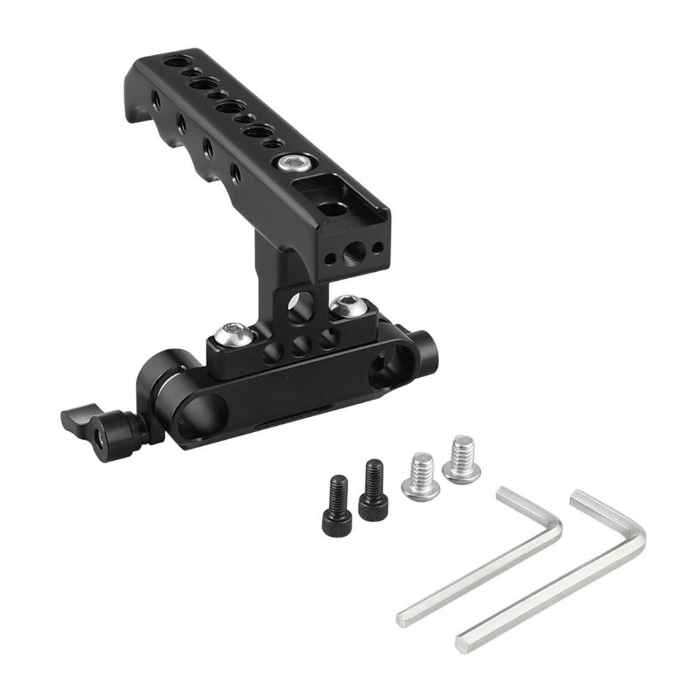 Adaptador de sapato frio lidar com montagem superior câmeras dslr gaiolas com 15 mm haste braçadeira universal handgrip queijo alça slr photo studio