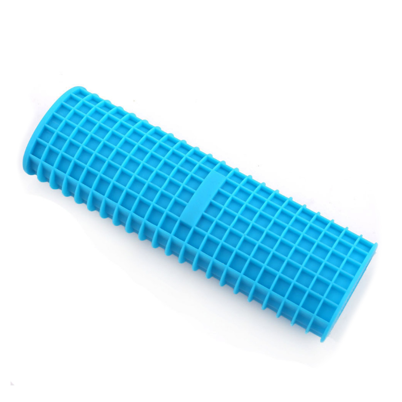Piezas de utensilios de cocina 1 Uds. Herramientas de cocina resistentes al calor funda para asa de cazo mangos de silicona antideslizantes manoplas de aislamiento: Azul