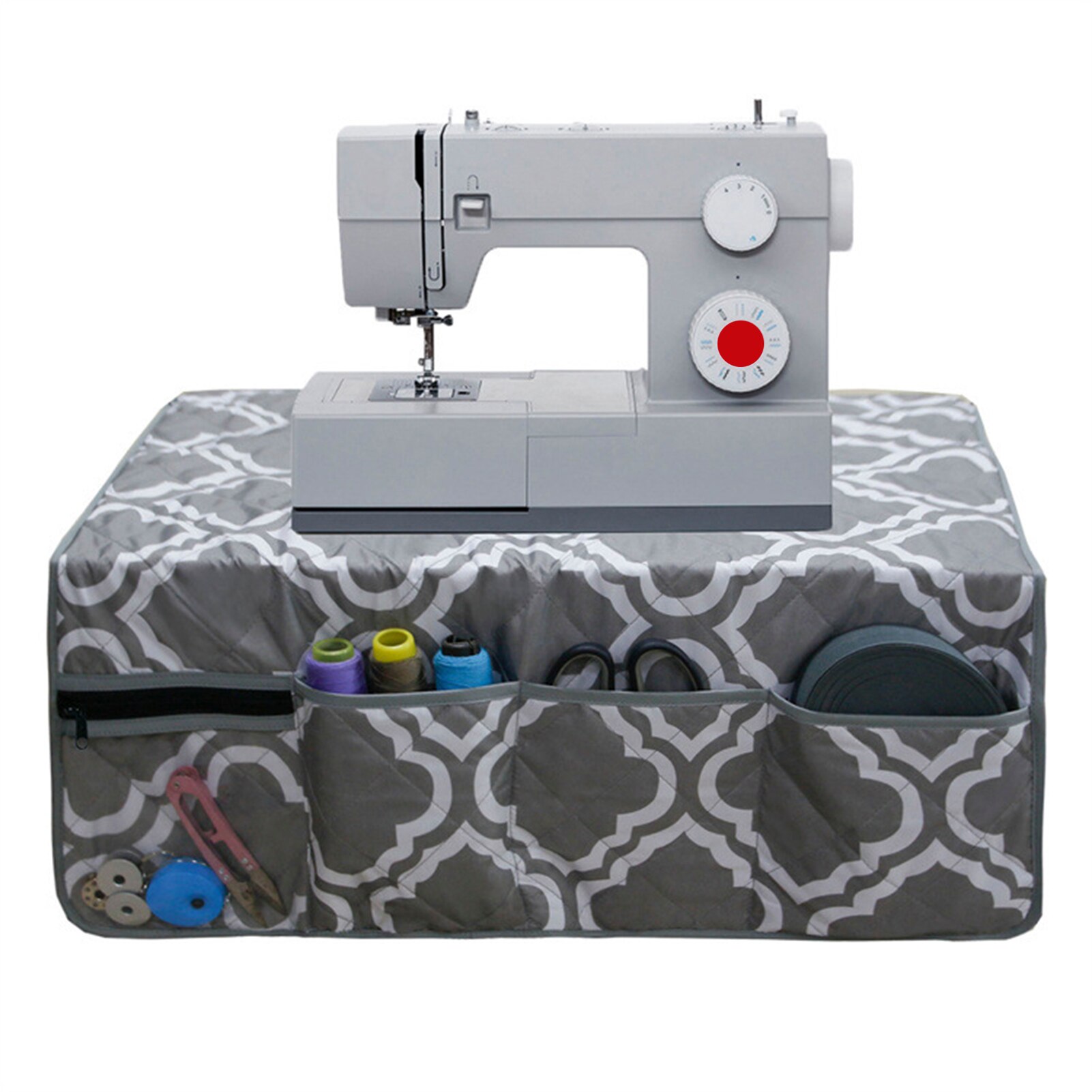Sewing Machine Mat With Pockets Sewing Machine Protective Dust Cover Sewing Table Accessories Water-Resistant Universal 4 Colors