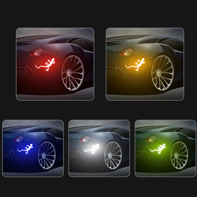 Reflecterende Sticker Veiligheidswaarschuwing Auto Auto Exterieur Accessoires Nacht Rijden Waarschuwing Gekko Strip Licht Reflector