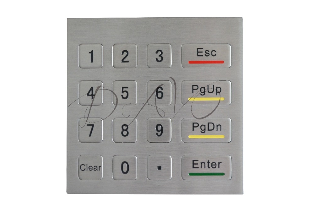 Metall Matrix tastatur IP65 wasserdicht industrielle tastatur benutzerdefinierte numerische tastatur 4*4 tastaturen ATM automaten tastatur