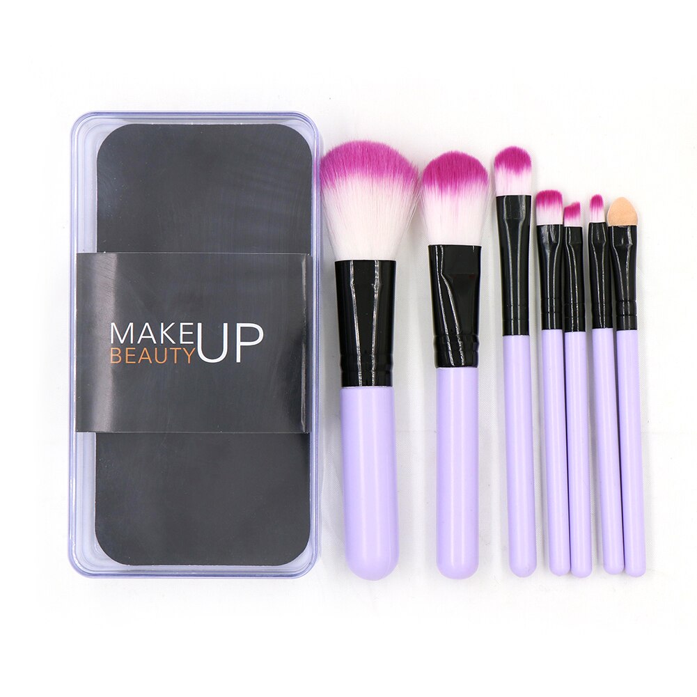 7 Stks/set Make-Up Kwasten Set Oogschaduw Blending Eyeliner Wimper Wenkbrauw Make Up Kwasten Professionele Oogschaduw Borstel Netto Gereedschappen: 01