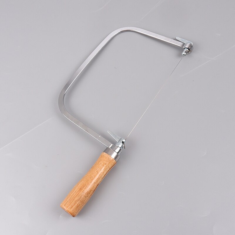 Wooden Stainless Steel String Cutter Saw With 2 Strings For Diy Soap Candle Wax