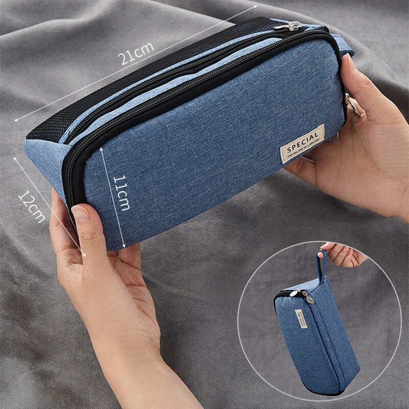 Exquisite Triangle Large Capacity Boys Pencil Case，School Pen Case Supplies Pencil Bag Pencils Pouch Stationery