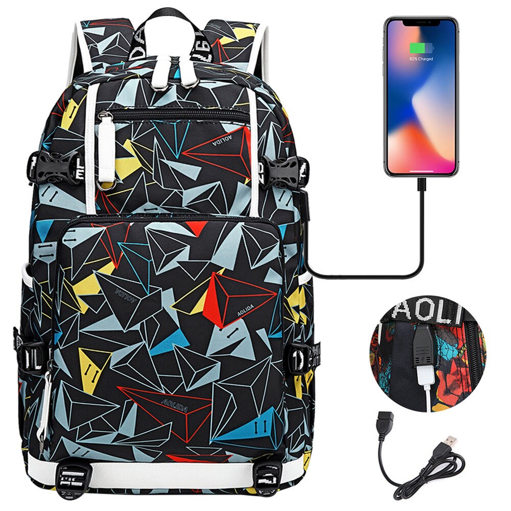 Personalizzare Il Tuo Logo Nome Immagine Zaino per Gli Adolescenti Borse Da Scuola Sacchetto Del Computer Portatile Impermeabile di RICARICA USB Mochila Feminina Borsa Da Viaggio: your picture  19