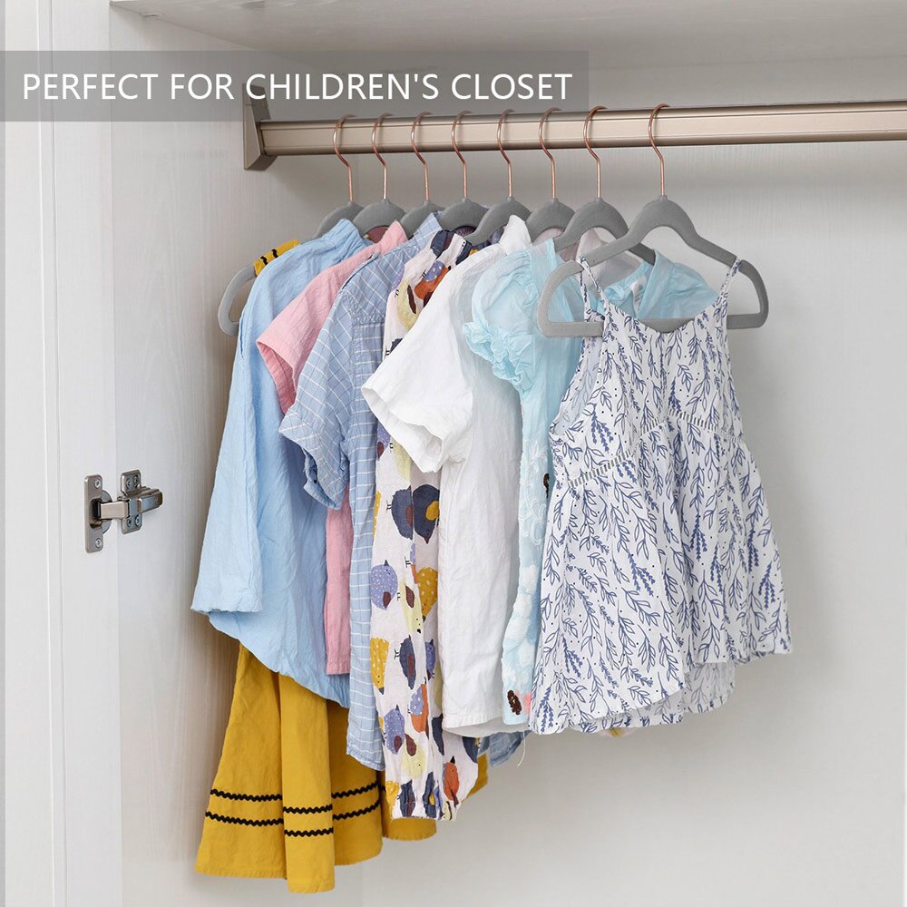 Velvet Kid's Hangers - 14" Size for Children's Clothes