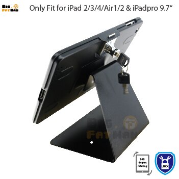 Di sicurezza di supporto da tavolo per iPad 2/3/4 air1 2 Pro 9.7 tablet con il supporto di blocco cremagliera di esposizione staffa di montaggio sul tavolo anti-furto
