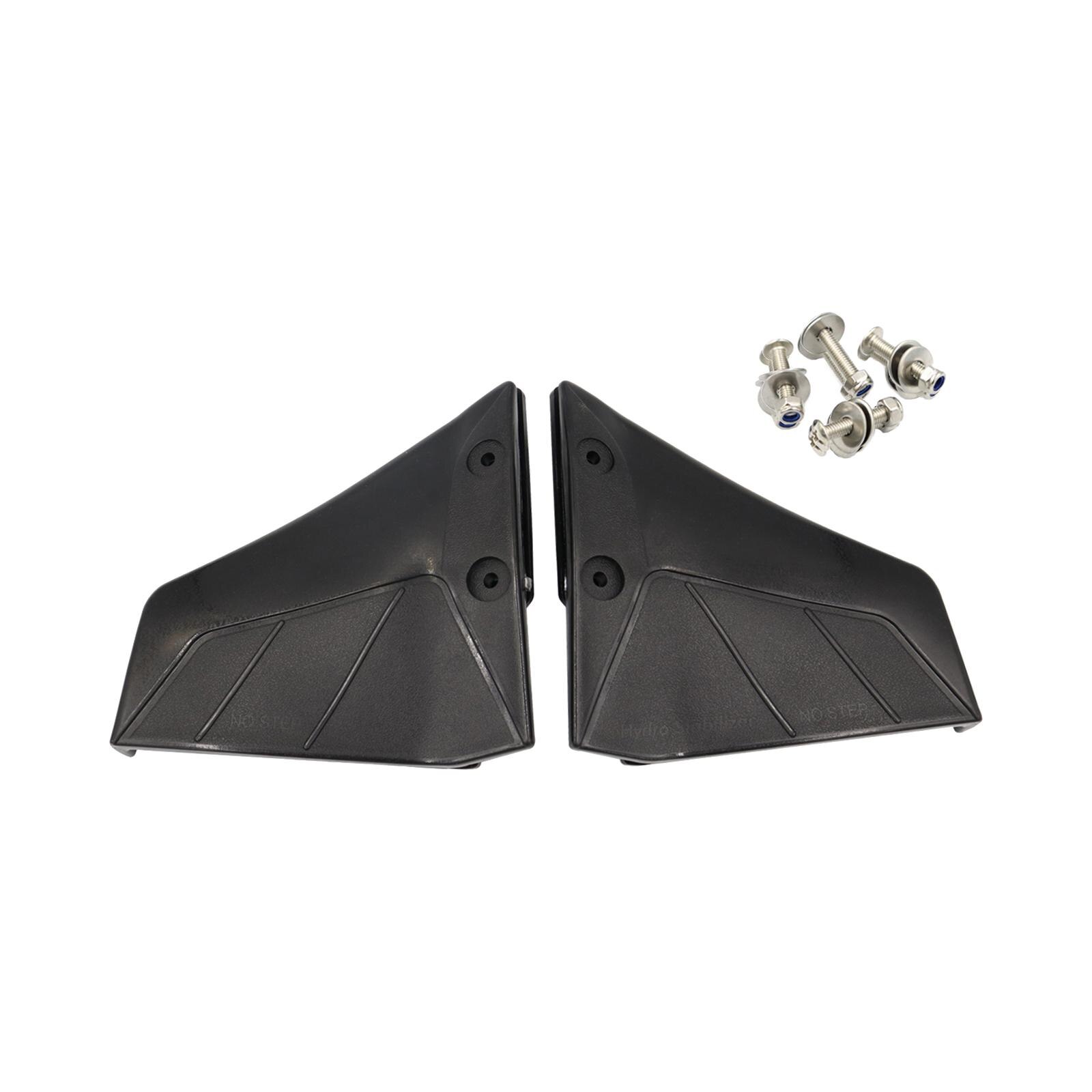 2Pcs Draagvleugelboot Stabilisator Past 4HP Om 50HP Uv-Bestendig Aft Draagvleugelboot Motor Stabilisator Marine Accessoires Met Bout Moer zwart